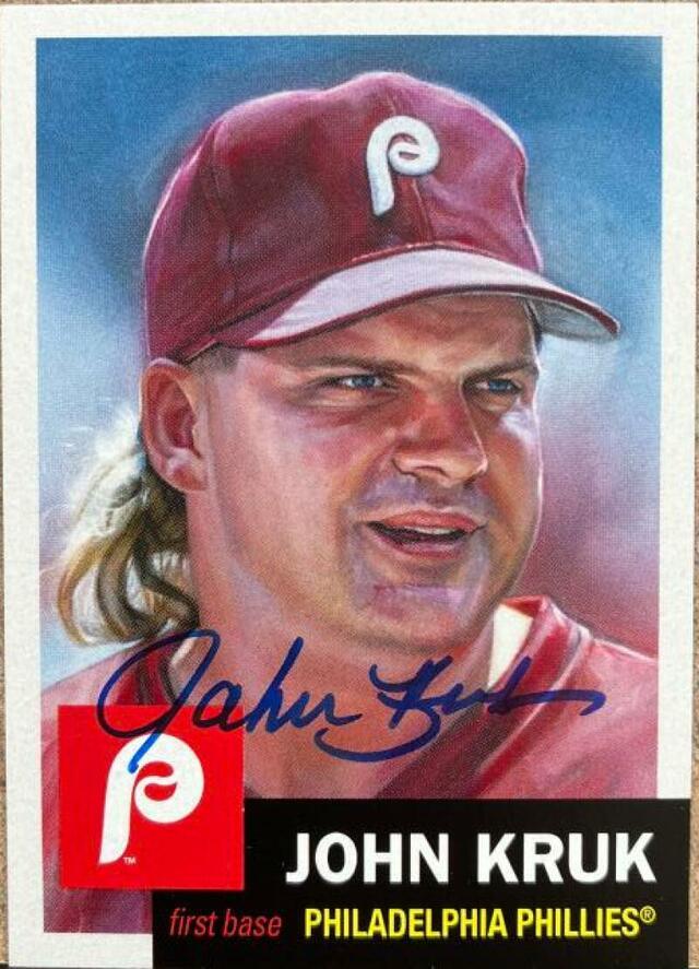 John Kruk Signed 2022 Topps Living Set Baseball Card - Philadelphia Phillies - PastPros