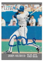 John Olerud Signed 1991 Fleer Ultra Baseball Card - Toronto Blue Jays