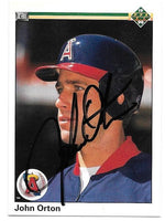 John Orton Signed 1990 Upper Deck Baseball Card - California Angels - PastPros