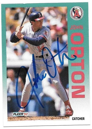 John Orton Signed 1992 Fleer Baseball Card - California Angels