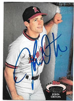 John Orton Signed 1992 Topps Stadium Club Baseball Card - California Angels