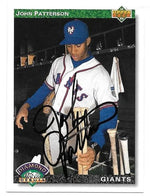 John Patterson Signed 1992 Upper Deck Baseball Card - San Francisco Giants