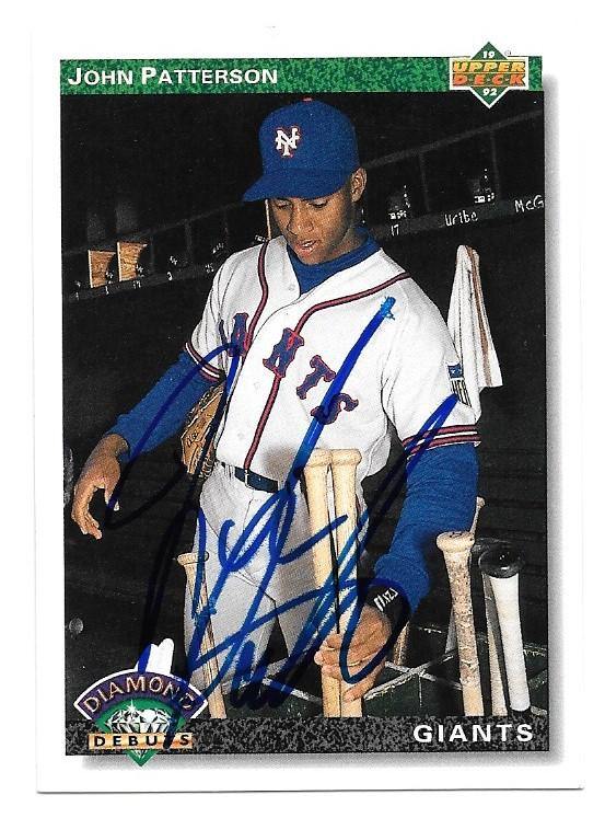 John Patterson Signed 1992 Upper Deck Baseball Card - San Francisco Giants - PastPros