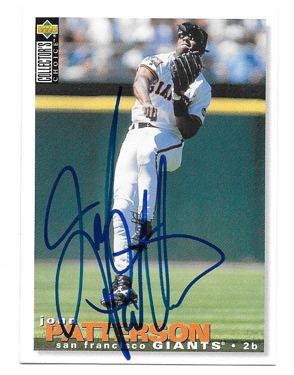 John Patterson Signed 1995 Collector's Choice Baseball Card - San Francisco Giants - PastPros