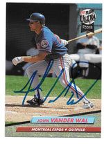 John Vander Wal Signed 1992 Fleer Ultra Baseball Card - Montreal Expos - PastPros