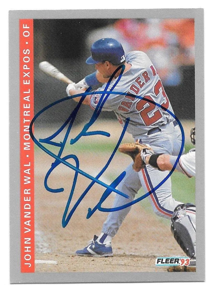 John Vander Wal Signed 1993 Fleer Baseball Card - Montreal Expos