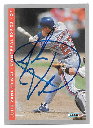 John Vander Wal Signed 1993 Fleer Baseball Card - Montreal Expos