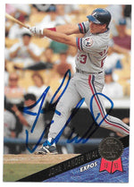 John Vander Wal Signed 1993 Leaf Baseball Card - Montreal Expos - PastPros