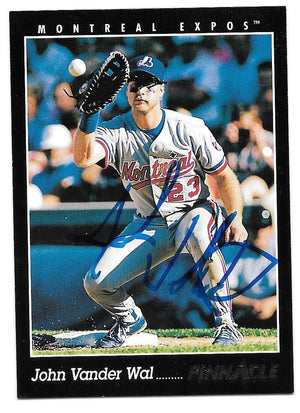 John Vander Wal Signed 1993 Pinnacle Baseball Card - Montreal Expos - PastPros