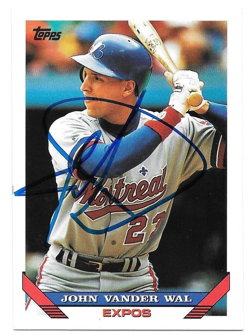 John Vander Wal Signed 1993 Topps Baseball Card - Montreal Expos