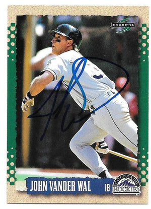 John Vander Wal Signed 1995 Score Baseball Card - Colorado Rockies
