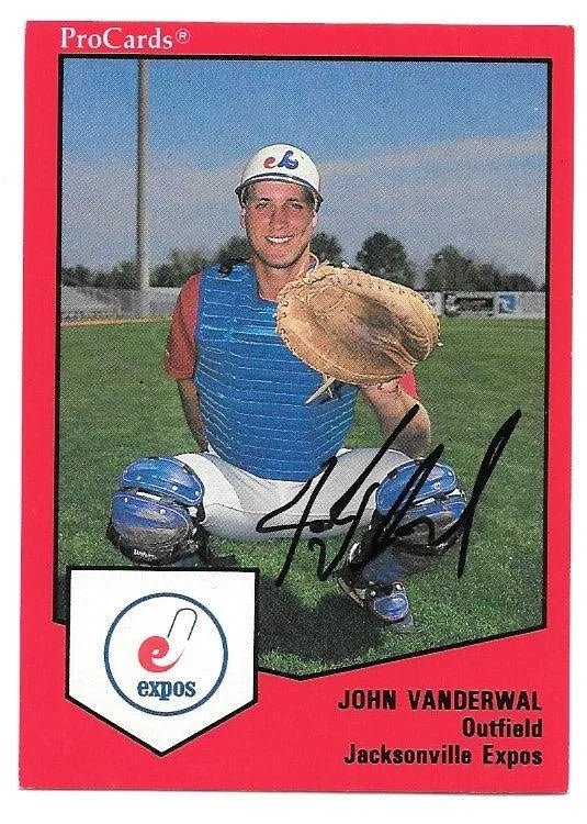 John Vanderwal Signed 1989 ProCards Baseball Card - Jacksonville Expos