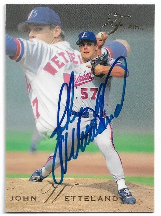 John Wetteland Signed 1993 Flair Baseball Card - Montreal Expos