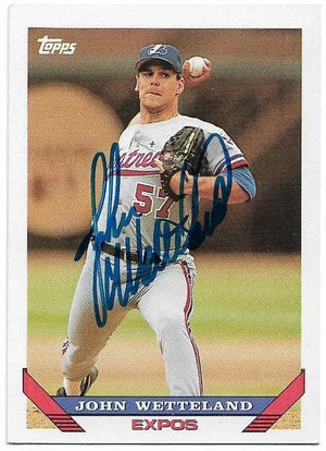 John Wetteland Signed 1993 Topps Baseball Card - Montreal Expos