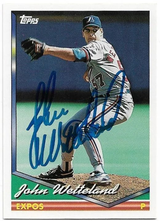 John Wetteland Signed 1994 Topps Baseball Card - Montreal Expos