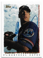 John Wetteland Signed 1995 Topps Baseball Card - Montreal Expos