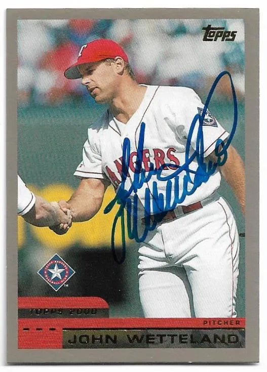 John Wetteland Signed 2000 Topps Baseball Card - Texas Rangers