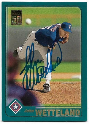 John Wetteland Signed 2001 Topps Baseball Card - Texas Rangers