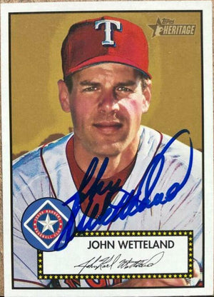 John Wetteland Signed 2001 Topps Heritage Baseball Card - Texas Rangers - PastPros