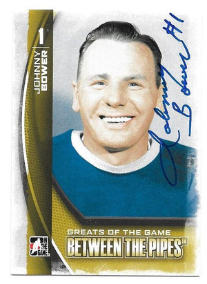 Johnny Bower Signed 2014 In The Game Hockey Card - Toronto Maple Leafs - PastPros