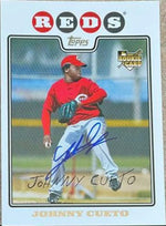 Johnny Cueto Signed 2008 Topps Baseball Card - Cincinnati Reds