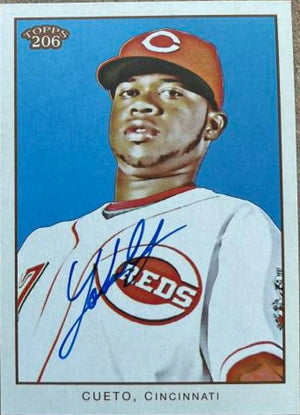 Johnny Cueto Signed 2009 Topps 206 Baseball Card - Cincinnati Reds