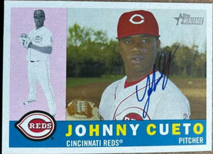 Johnny Cueto Signed 2009 Topps Heritage Baseball Card - Cincinnati Reds
