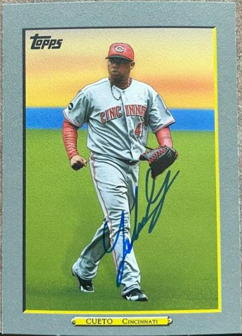 Johnny Cueto Signed 2009 Turkey Red Baseball Card - Cincinnati Reds