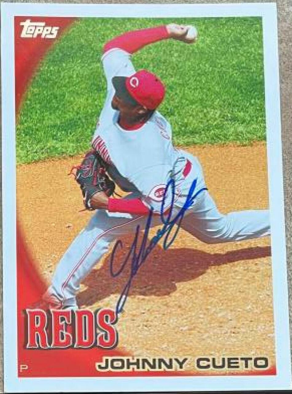 Johnny Cueto Signed 2010 Topps Baseball Card - Cincinnati Reds - PastPros