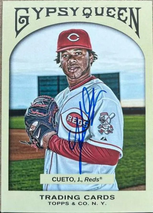 Johnny Cueto Signed 2011 Topps Gypsy Queen Baseball Card - Cincinnati Reds