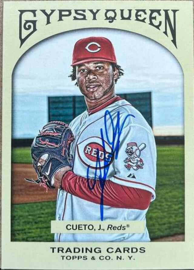 Johnny Cueto Signed 2011 Topps Gypsy Queen Baseball Card - Cincinnati Reds - PastPros