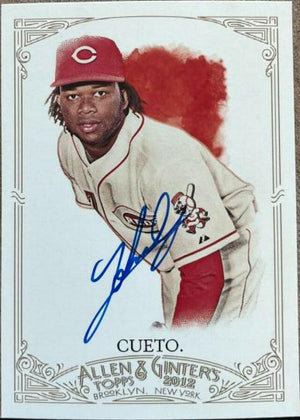 Johnny Cueto Signed 2012 Allen & Ginter Baseball Card - Cincinnati Reds - PastPros