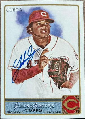 Johnny Cueto Signed 2012 Allen & Ginter Baseball Card - Cincinnati Reds - PastPros