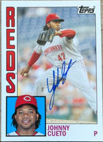 Johnny Cueto Signed 2012 Topps Archives Baseball Card - Cincinnati Reds - PastPros