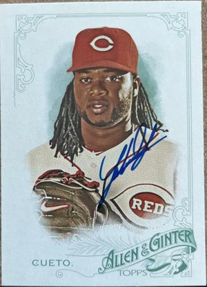 Johnny Cueto Signed 2015 Allen & Ginter Baseball Card - Cincinnati Reds - PastPros