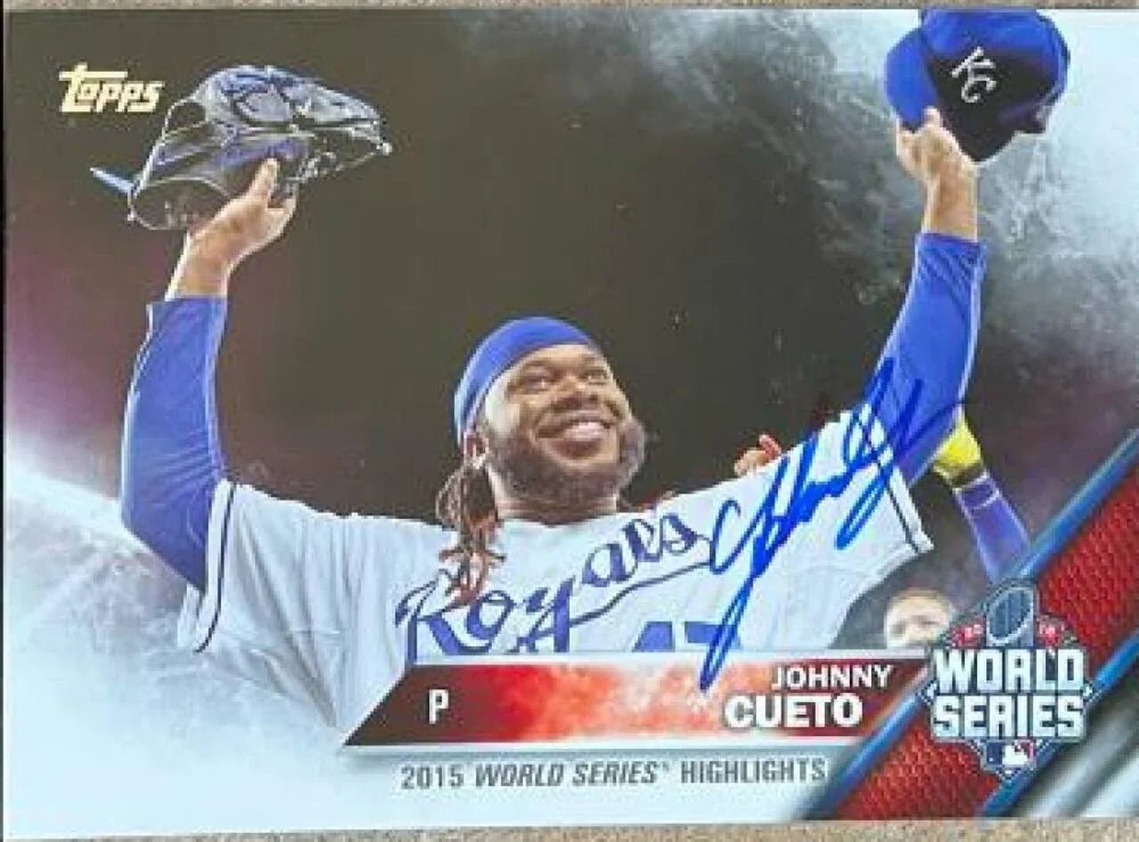Johnny Cueto Signed 2016 Topps Baseball Card - Kansas City Royals