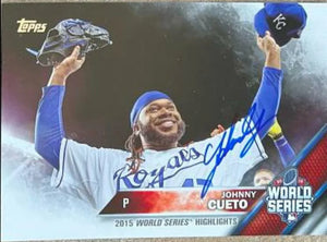Johnny Cueto Signed 2016 Topps Baseball Card - Kansas City Royals - PastPros