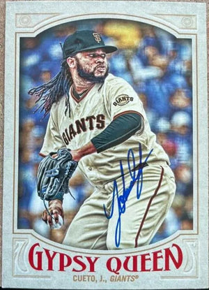 Johnny Cueto Signed 2016 Topps Gypsy Queen Baseball Card - San Francisco Giants