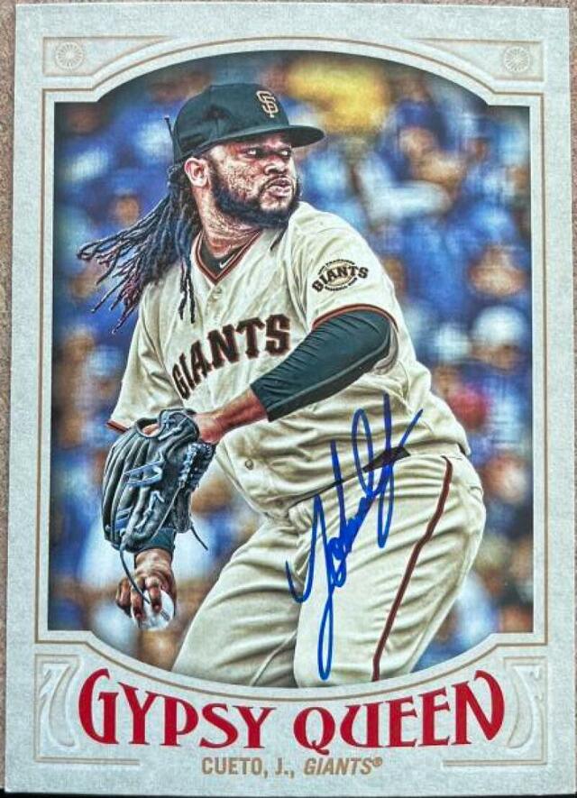 Johnny Cueto Signed 2016 Topps Gypsy Queen Baseball Card - San Francisco Giants - PastPros
