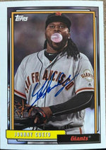 Johnny Cueto Signed 2017 Topps Archives Baseball Card - San Francisco Giants - PastPros