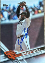 Johnny Cueto Signed 2017 Topps Baseball Card - San Francisco Giants - PastPros