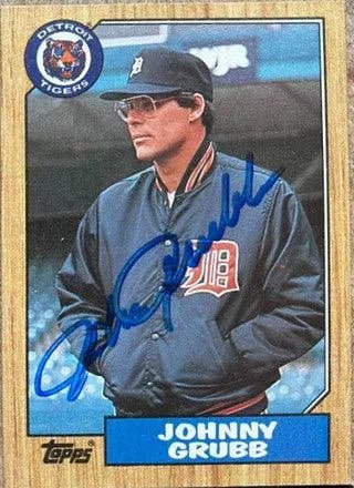 Johnny Grubb Signed 1987 Topps Baseball Card - Detroit Tigers