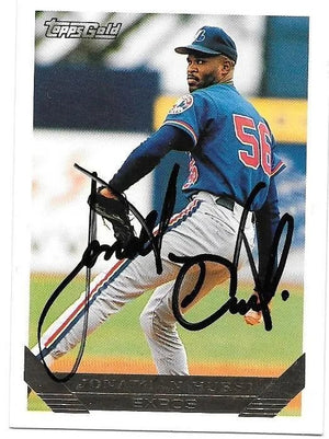 Jonathan Hurst Signed 1993 Topps Gold Baseball Card - Montreal Expos