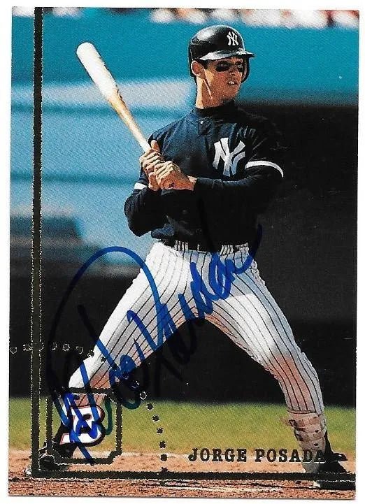 Jorge Posada Signed 1994 Bowman Baseball Card - New York Yankees
