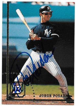 Jorge Posada Signed 1994 Bowman Baseball Card - New York Yankees - PastPros
