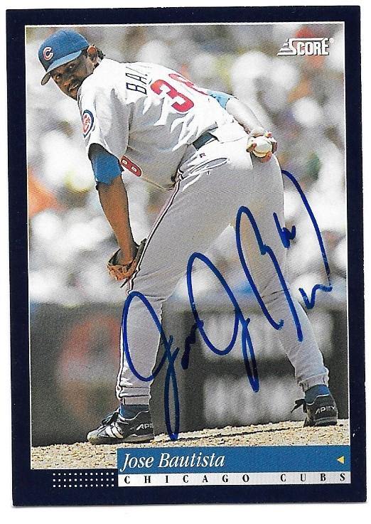 Jose Bautista Signed 1994 Score Baseball Card - Chicago Cubs - PastPros