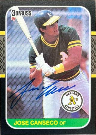 Jose Canseco Signed 1987 Donruss Baseball Card - Oakland A's - PastPros
