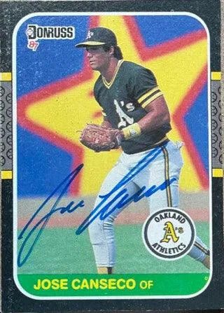 Jose Canseco Signed 1987 Donruss Wax Box Baseball Card - Oakland A's