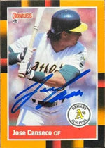 Jose Canseco Signed 1988 Donruss Baseball's Best Baseball Card - Oakland A's