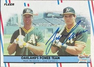 Jose Canseco Signed 1988 Fleer Baseball Card - Oakland A's #624